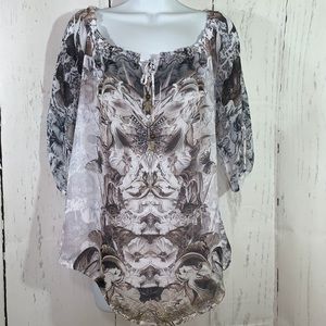 Live and Let live women’s boho top size  S